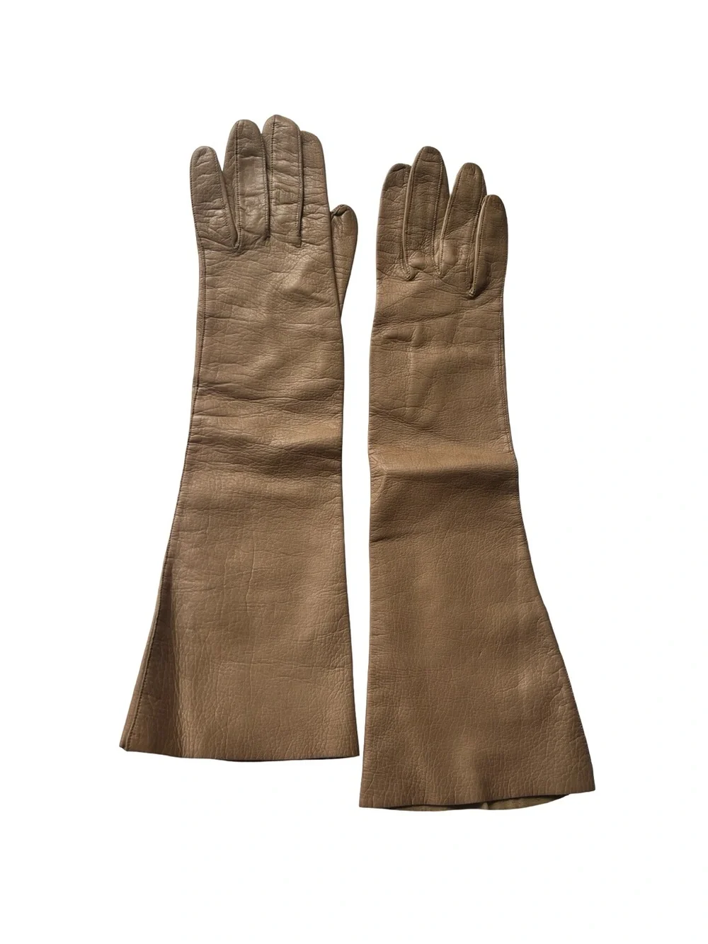 Vintage Dayne Taylor Brown Leather Gloves Lightweight Thin Soft Made in Italy